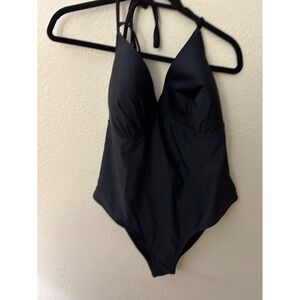 CUPSHINE Black Halter V Neck Plunging‎ One Piece Swimsuit Bathing Suit 2X
A770